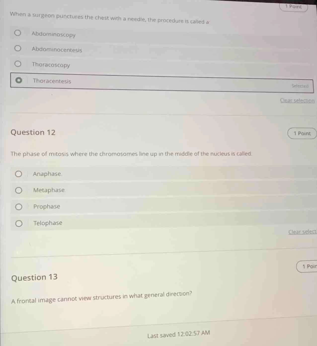 when a surgeon punctures the chest with a needle, the procedure is call…