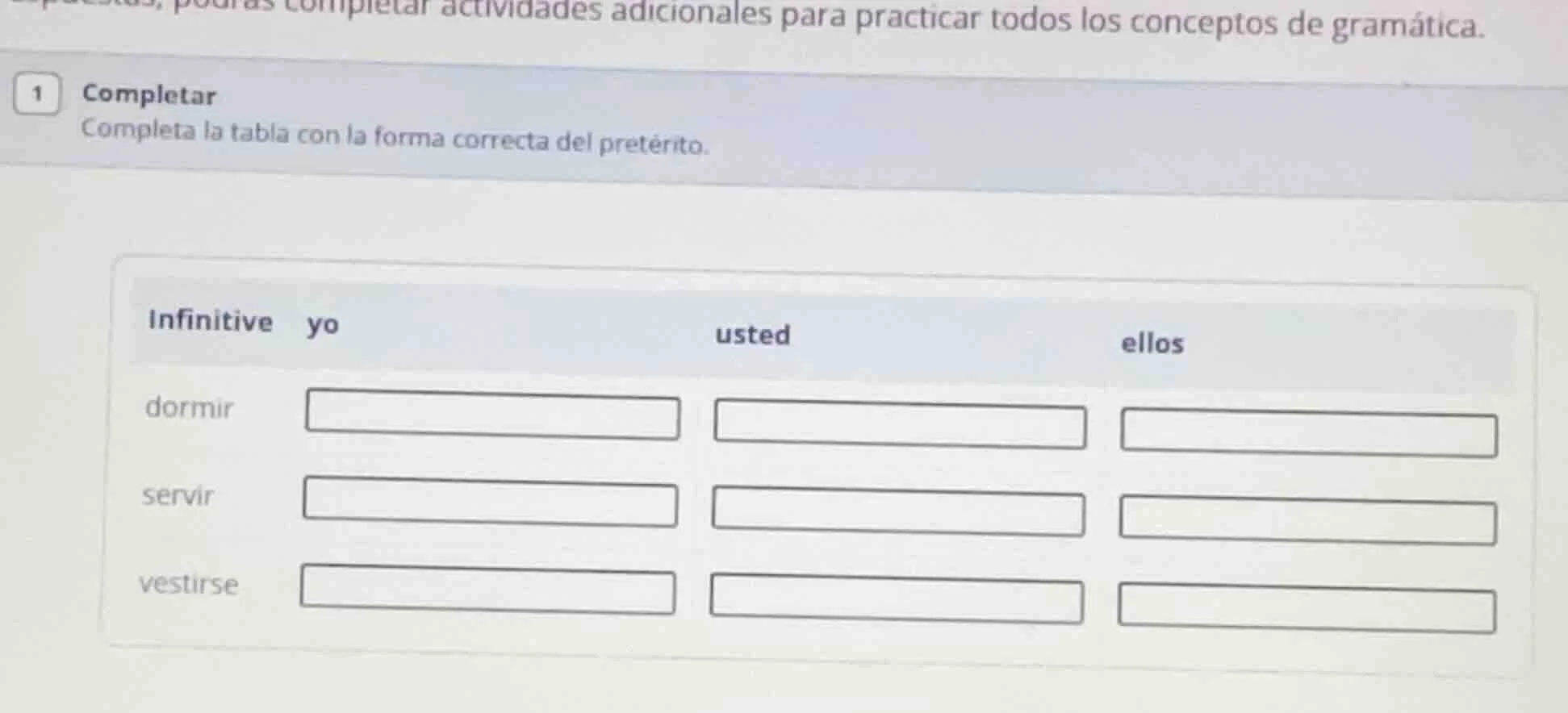 podrás completar actividades adicionales para practicar todos los conce…