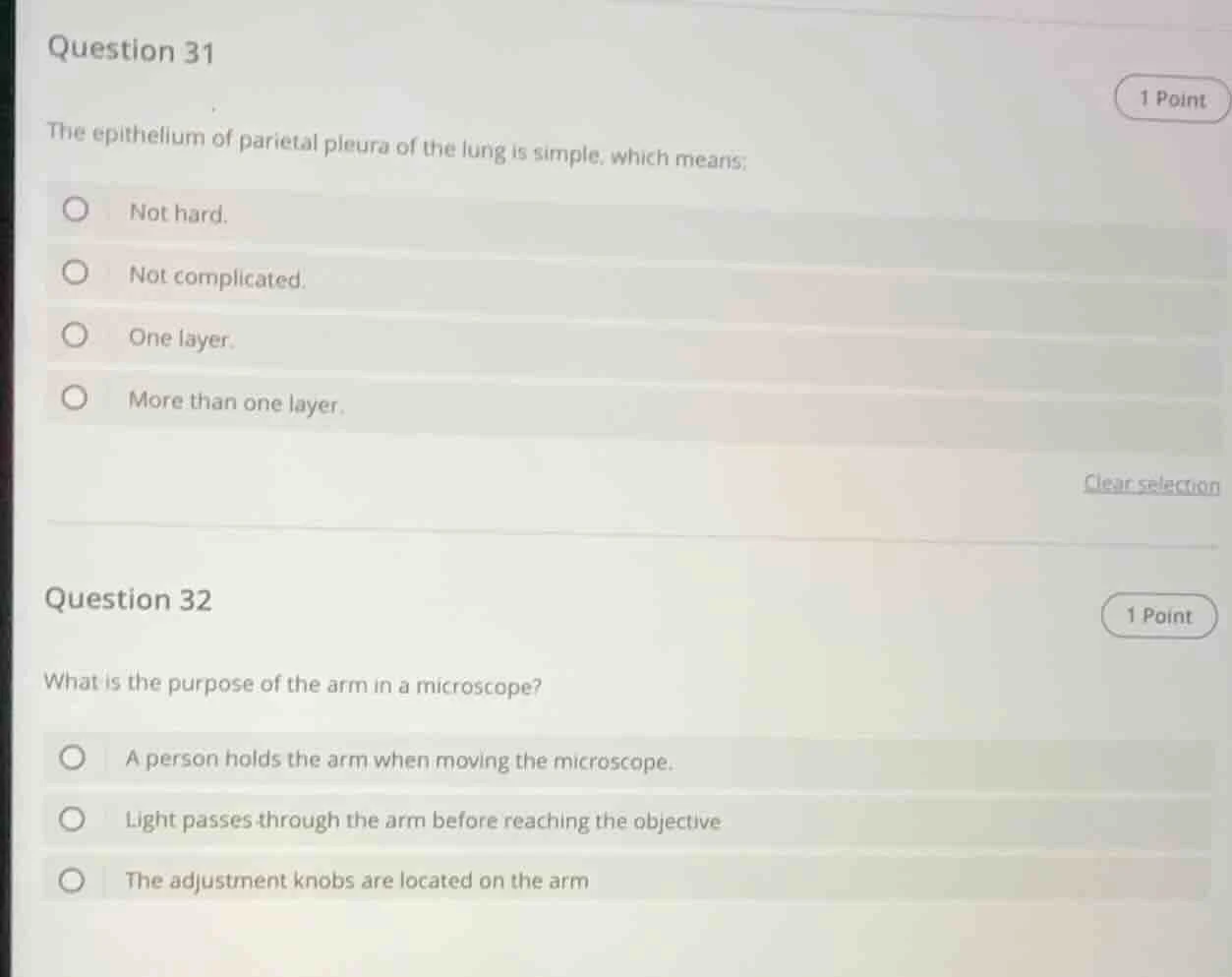 question 31 the epithelium of parietal pleura of the lung is simple, wh…