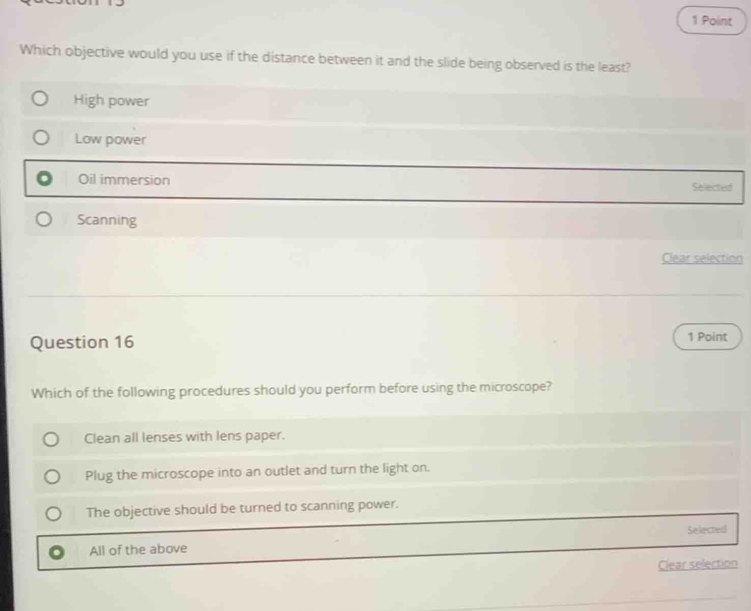 question 15 1 point which objective would you use if the distance betwe…