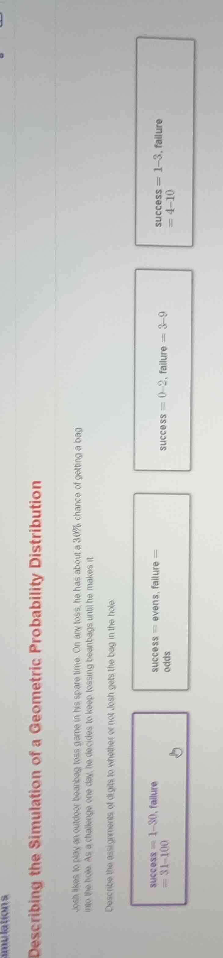describing the simulation of a geometric probability distribution josh …
