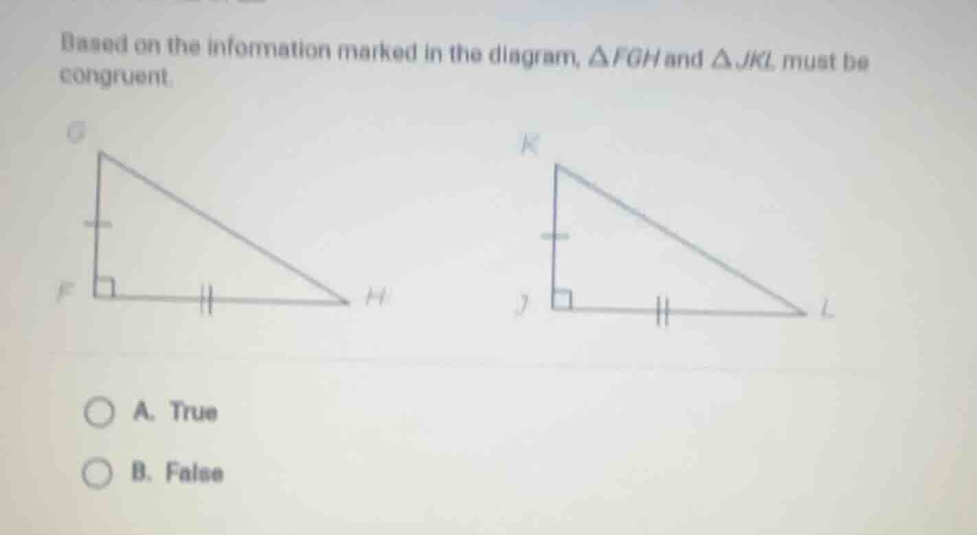 based on the information marked in the diagram, $\\triangle fgh$ and $\…