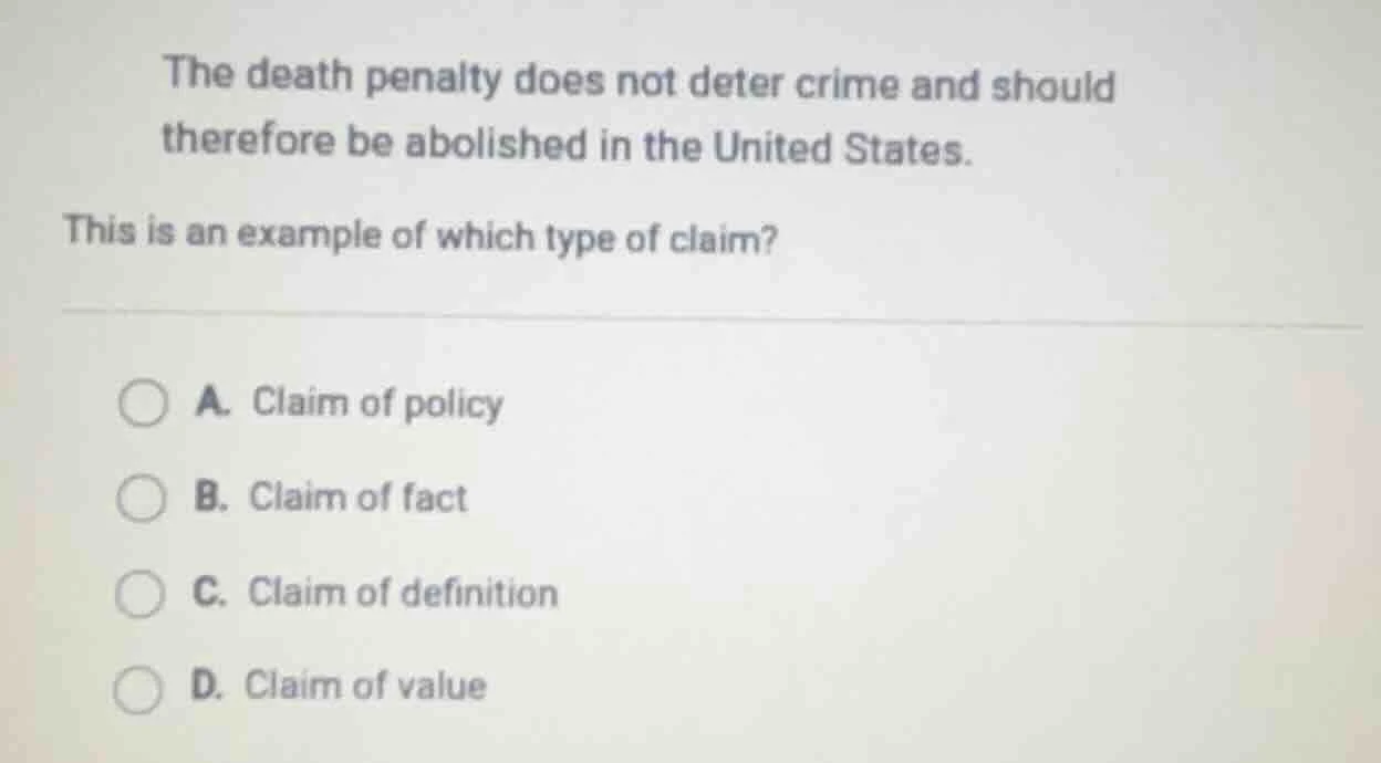 the death penalty does not deter crime and should therefore be abolishe…