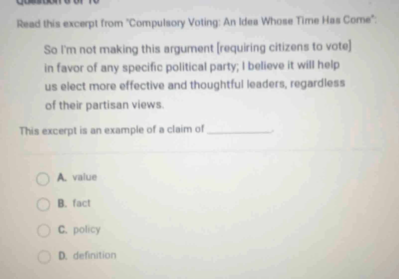 read this excerpt from compulsory voting: an idea whose time has come: …