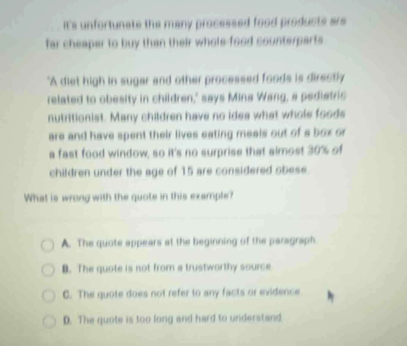 its unfortunate that many processed food products are far cheaper to bu…