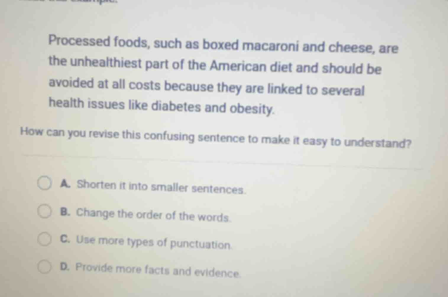 processed foods, such as boxed macaroni and cheese, are the unhealthies…