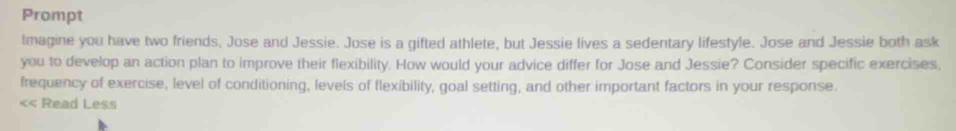 imagine you have two friends, jose and jessie. jose is a gifted athlete…
