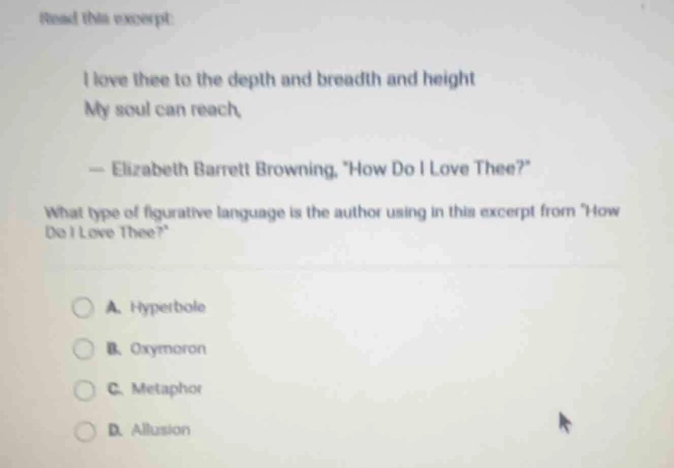 read this excerpt: i love thee to the depth and breadth and height my s…