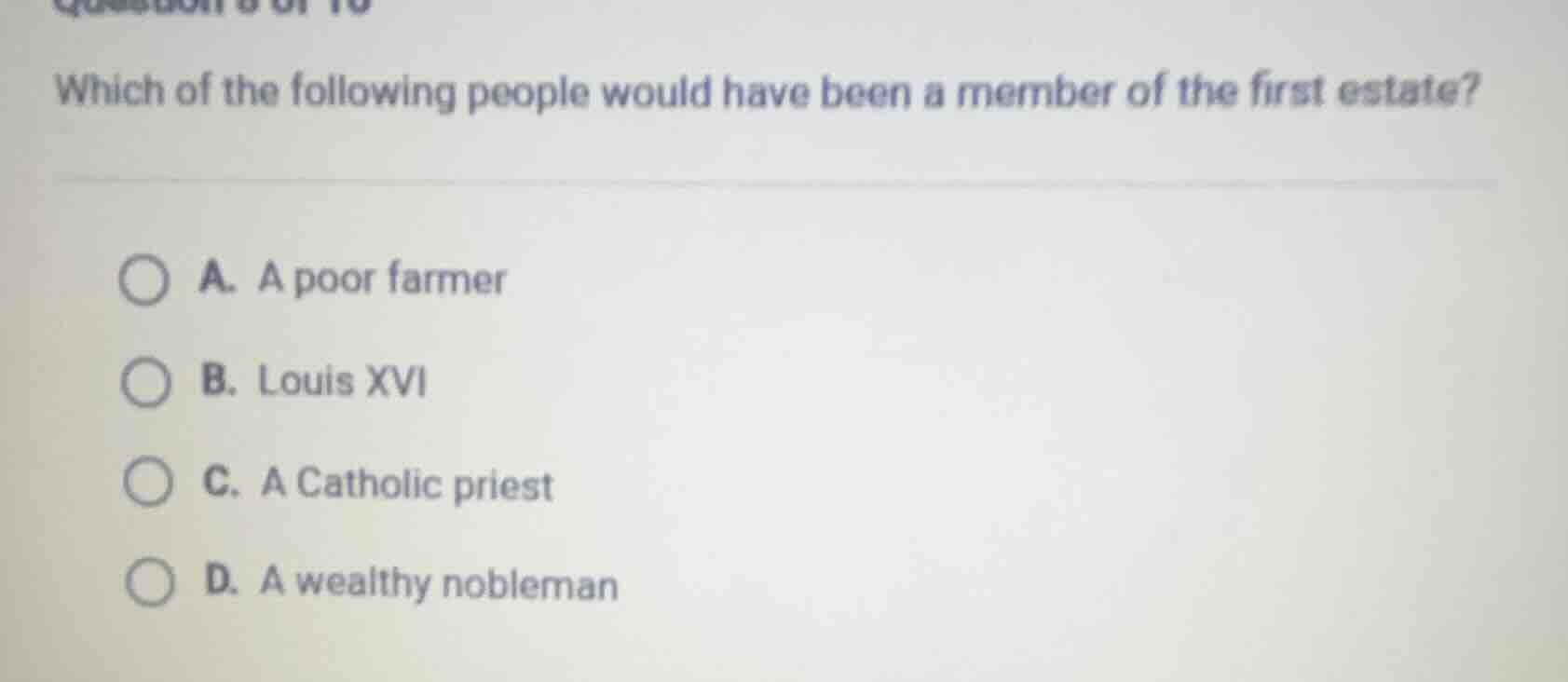 which of the following people would have been a member of the first est…