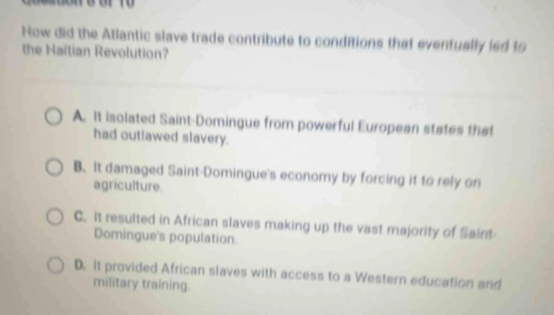 how did the atlantic slave trade contribute to conditions that eventual…