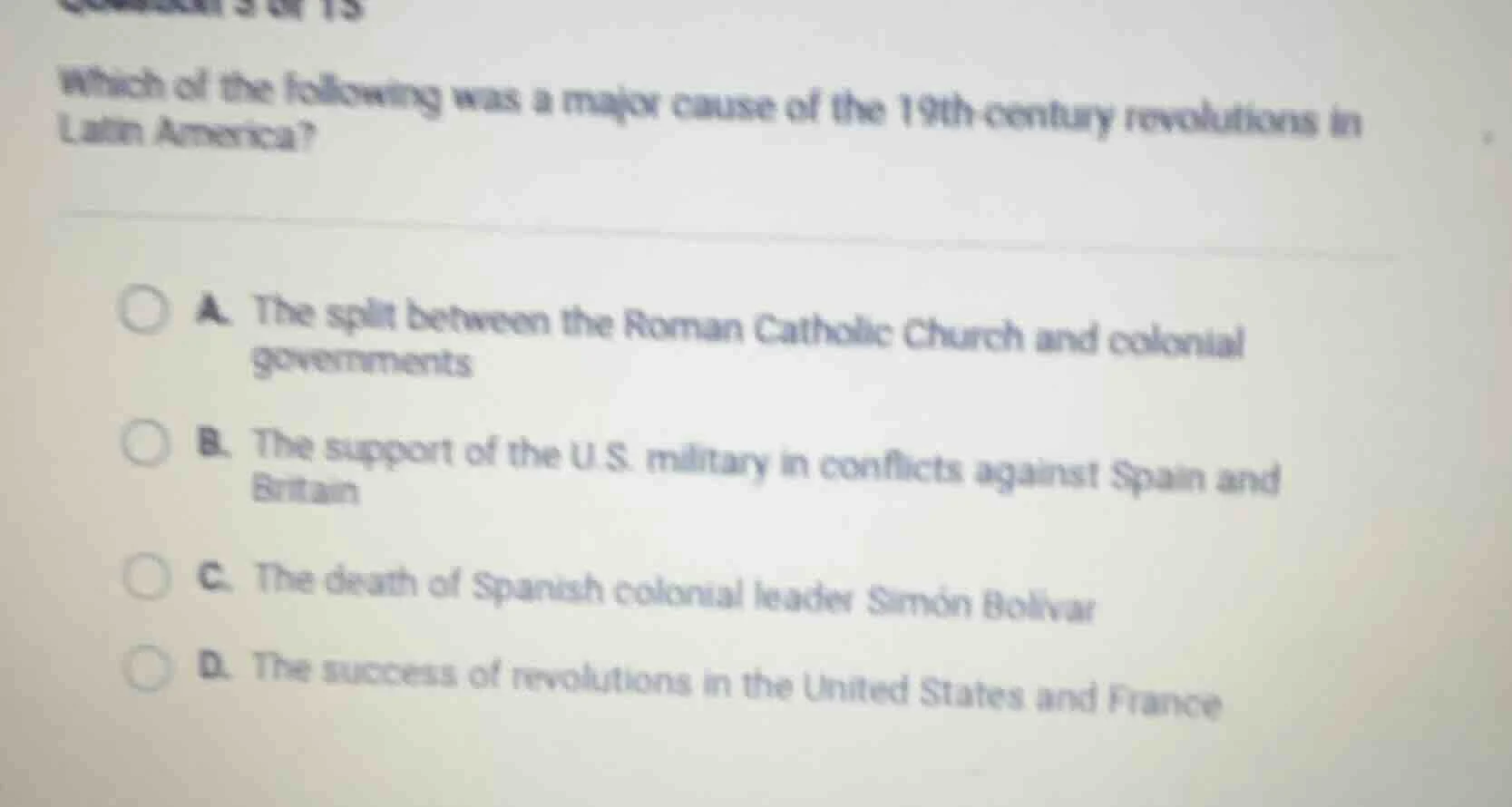 which of the following was a major cause of the 19th - century revoluti…