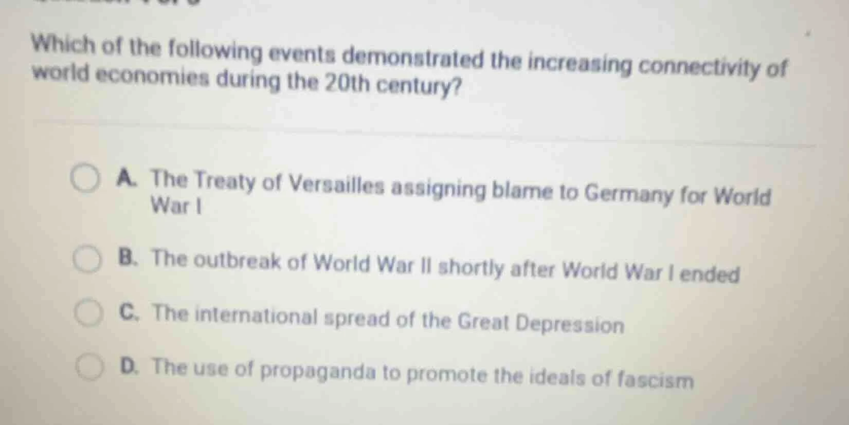 which of the following events demonstrated the increasing connectivity …