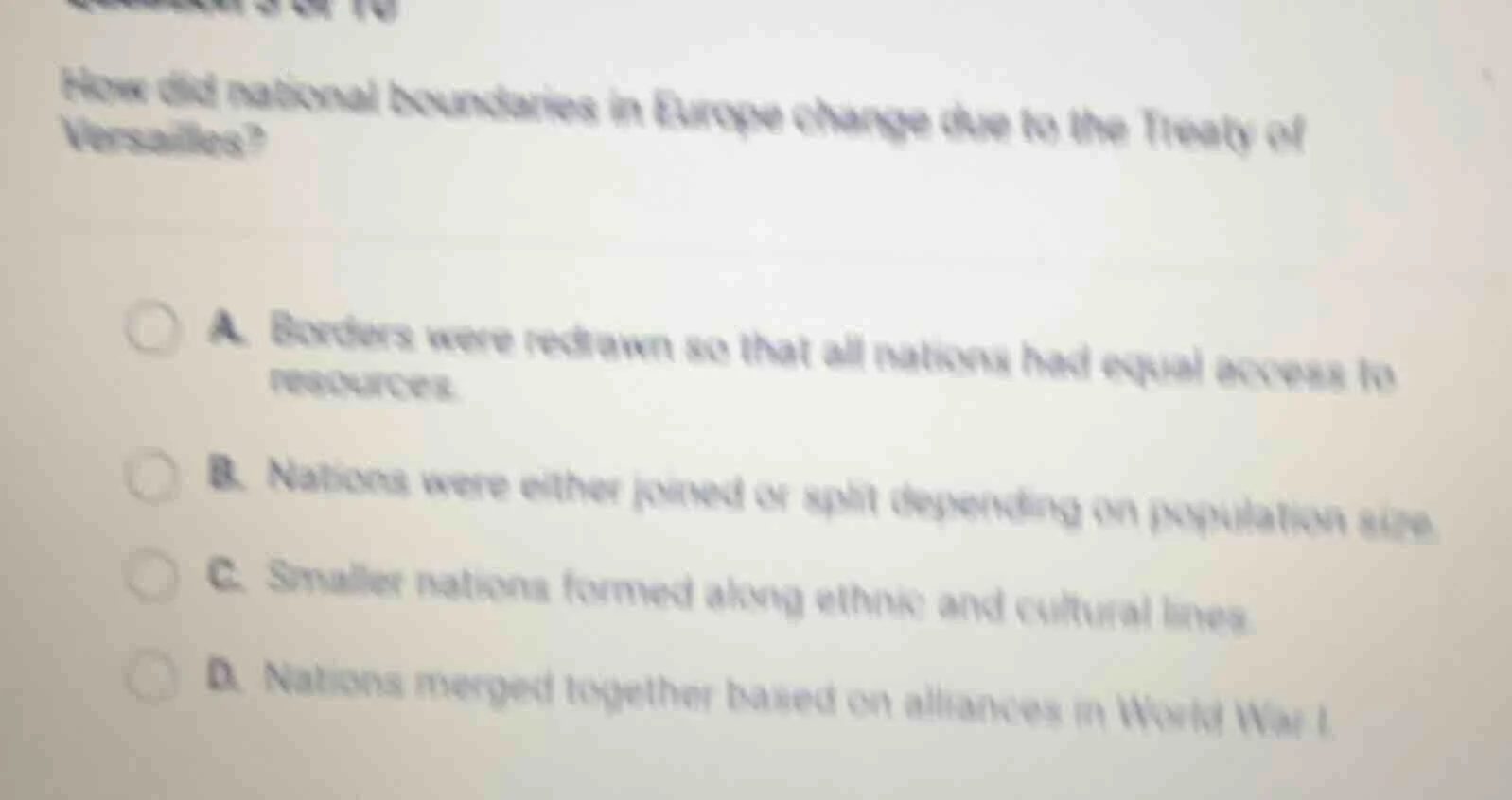 how did national boundaries in europe change due to the treaty of versa…