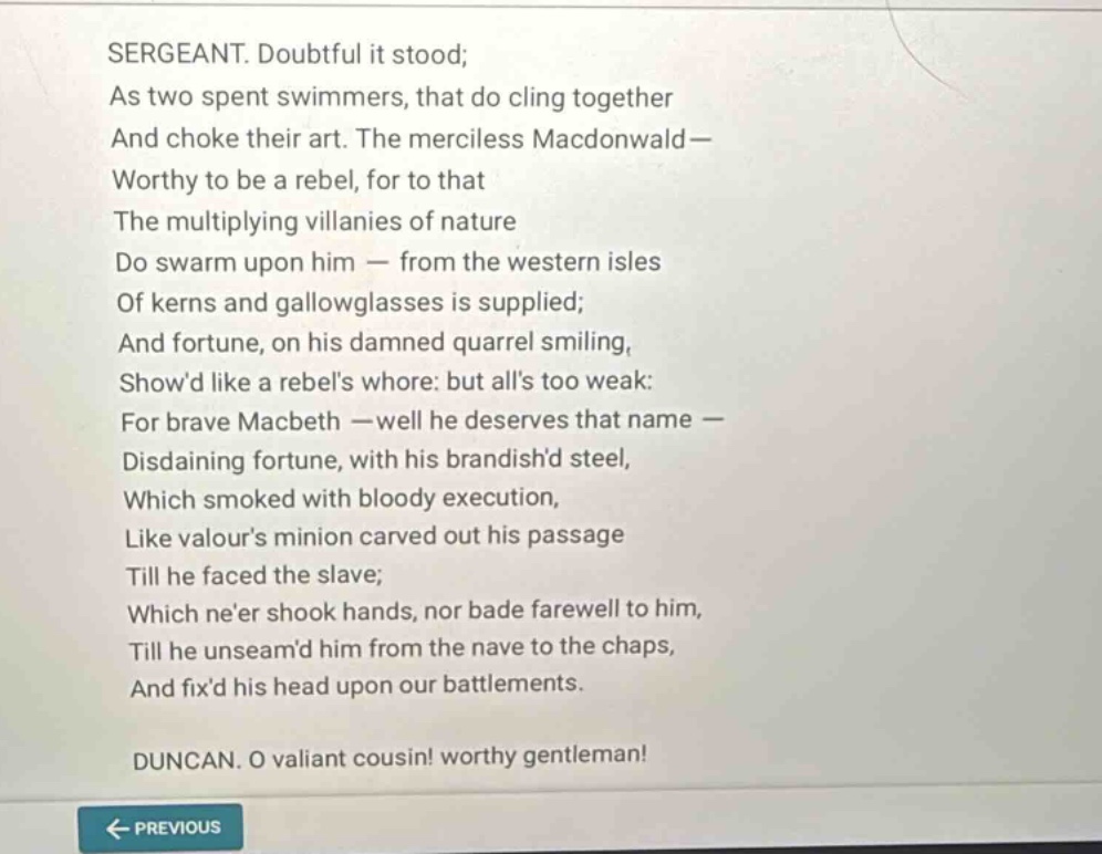sergeant. doubtful it stood; as two spent swimmers, that do cling toget…