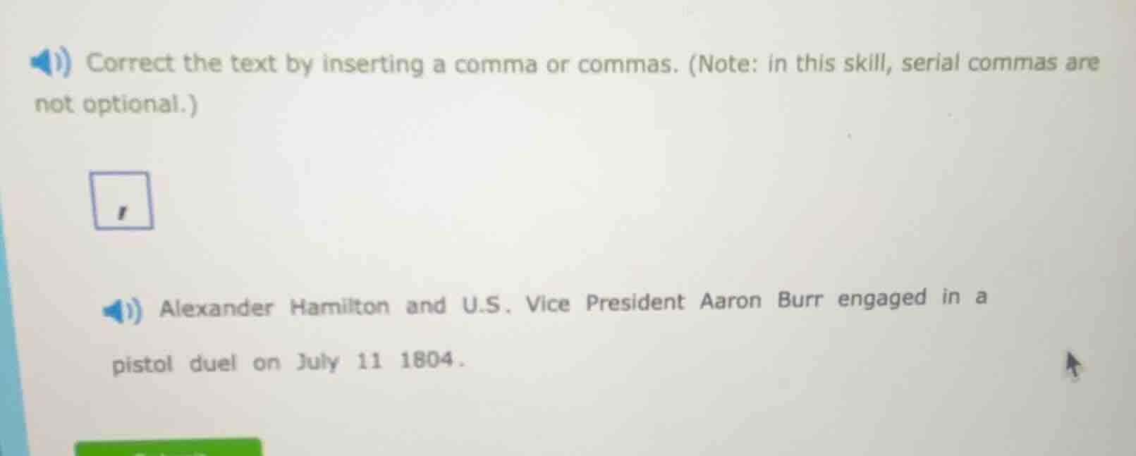 correct the text by inserting a comma or commas. (note: in this skill, …
