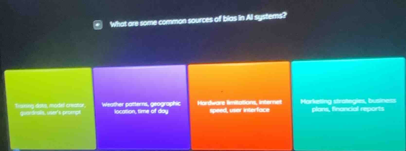what are some common sources of bias in ai systems? training data, mode…