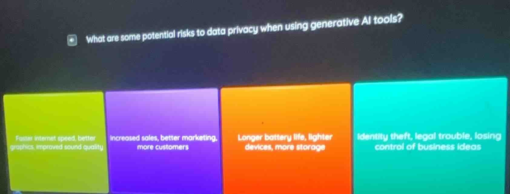 what are some potential risks to data privacy when using generative ai …