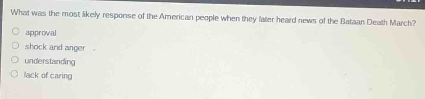 what was the most likely response of the american people when they late…