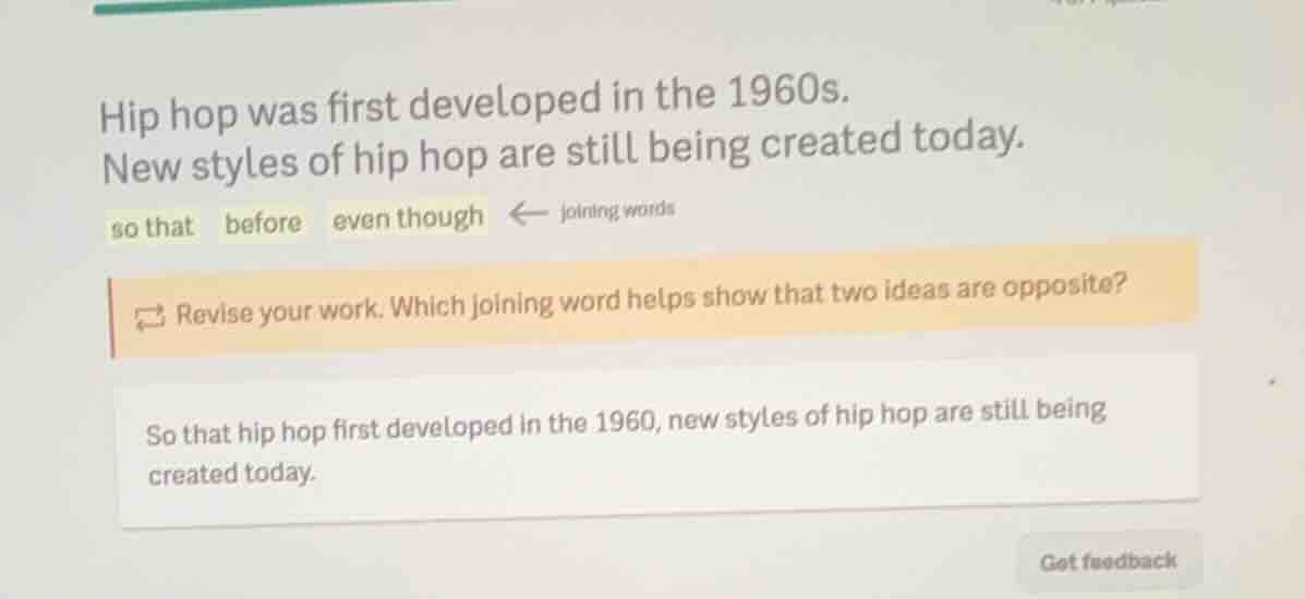 hip hop was first developed in the 1960s. new styles of hip hop are sti…