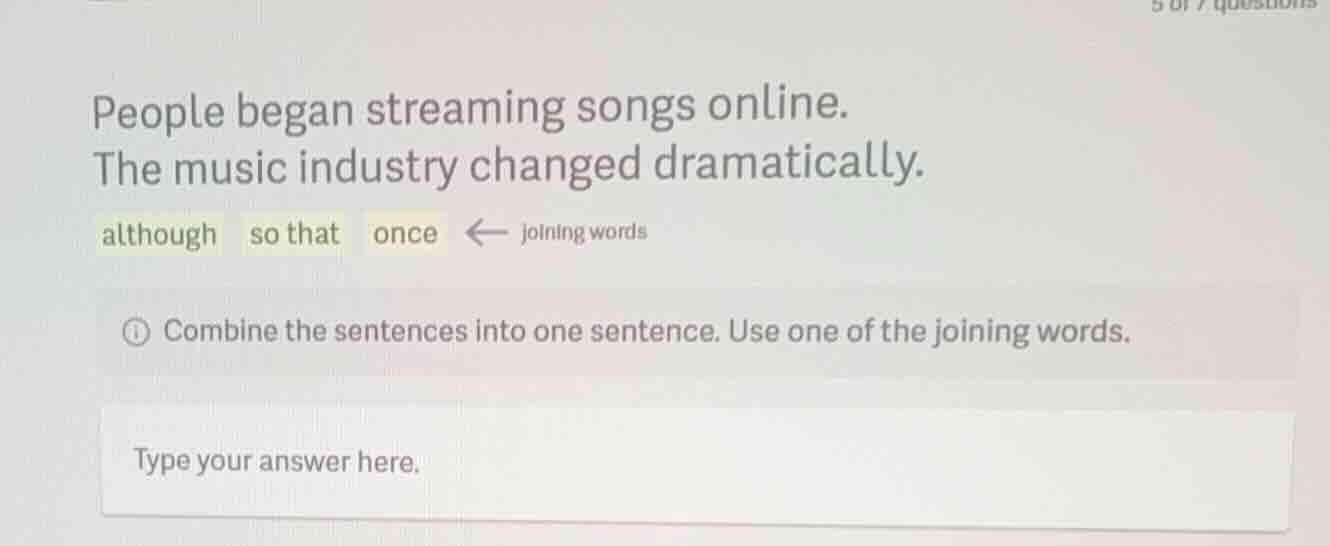 people began streaming songs online. the music industry changed dramati…