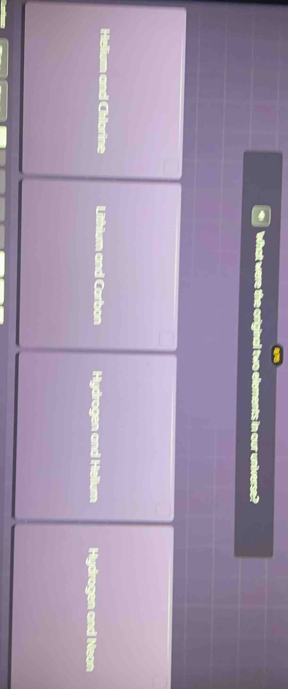 what were the original two elements in our universe? helium and chlorin…