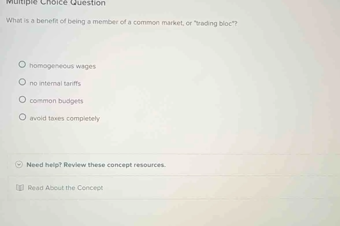 multiple choice question what is a benefit of being a member of a commo…