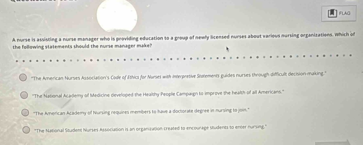 a nurse is assisting a nurse manager who is providing education to a gr…