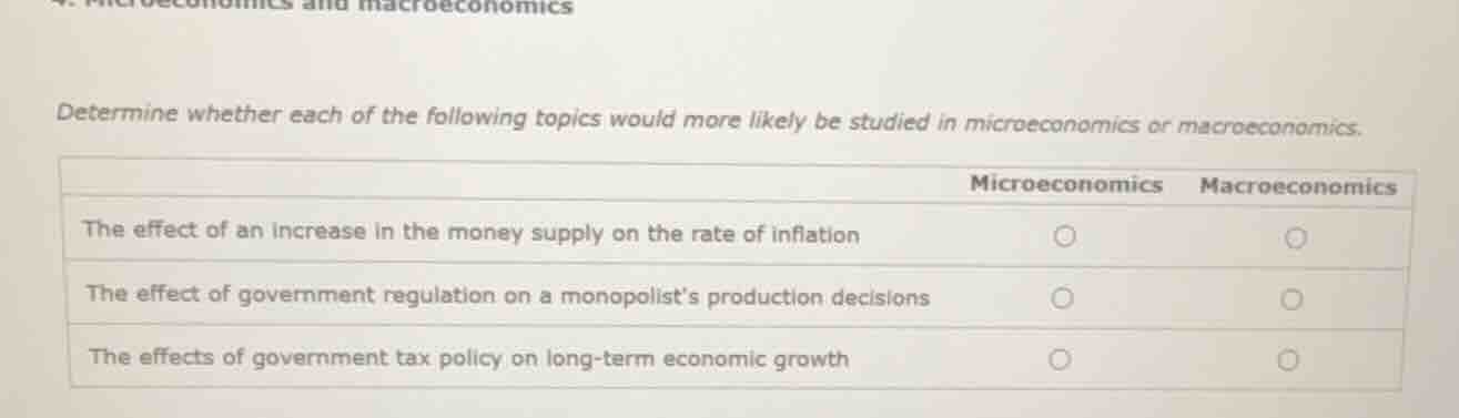 determine whether each of the following topics would more likely be stu…