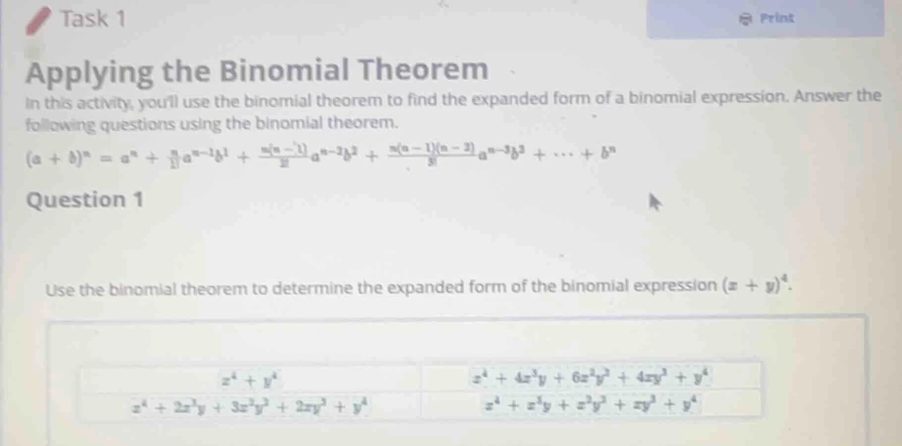 task 1 applying the binomial theorem in this activity, youll use the bi…