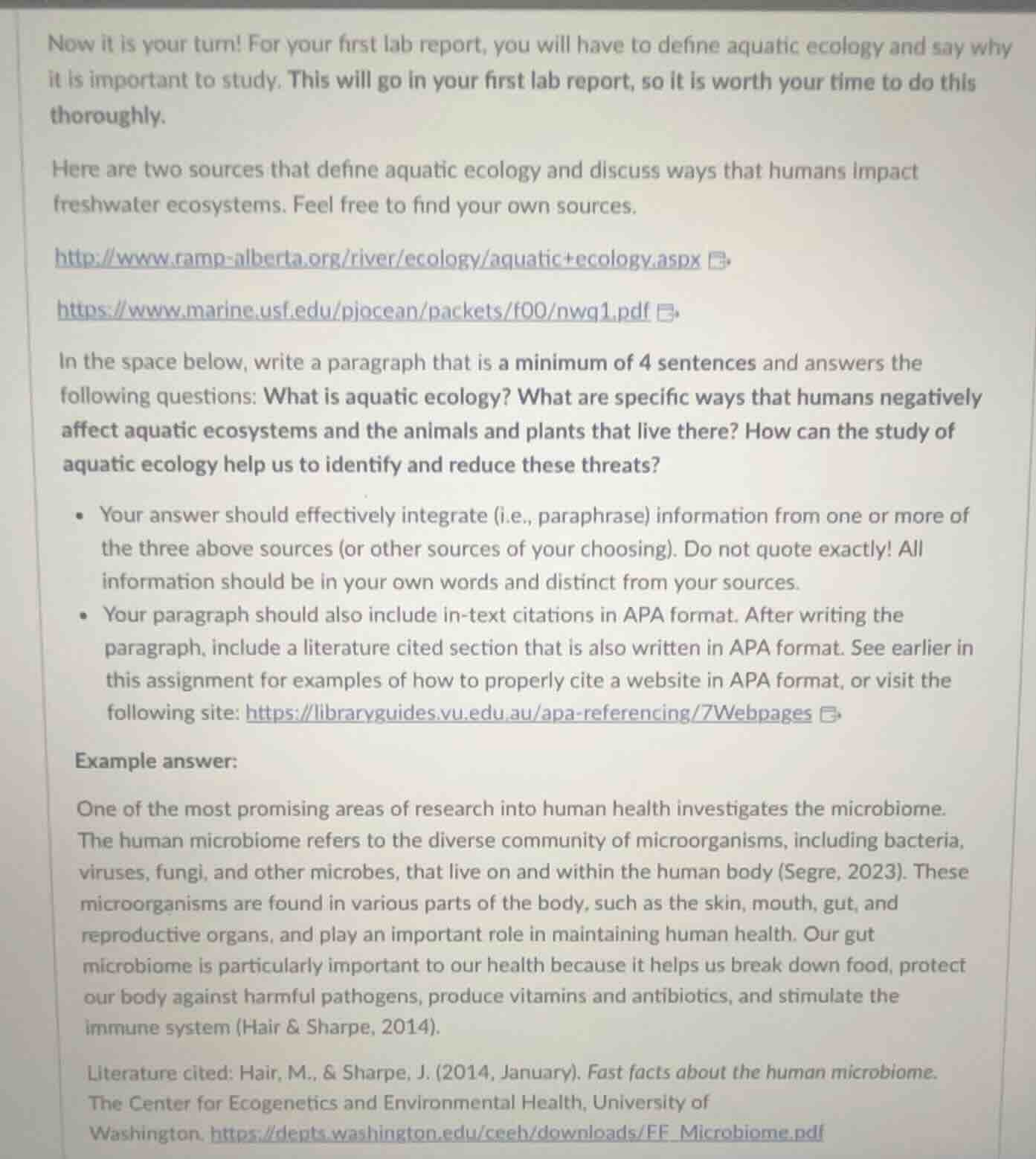 now it is your turn! for your first lab report, you will have to define…