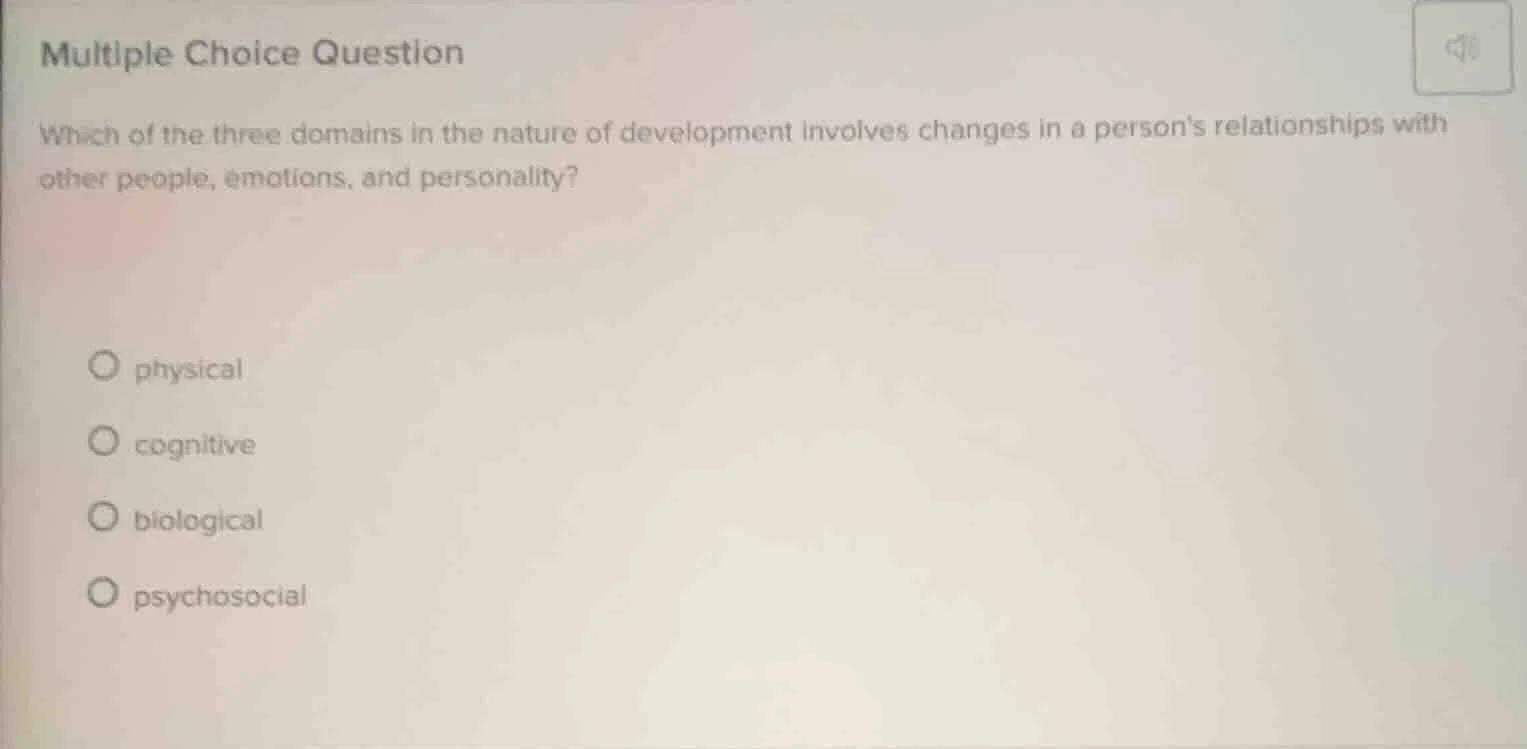 multiple choice question which of the three domains in the nature of de…
