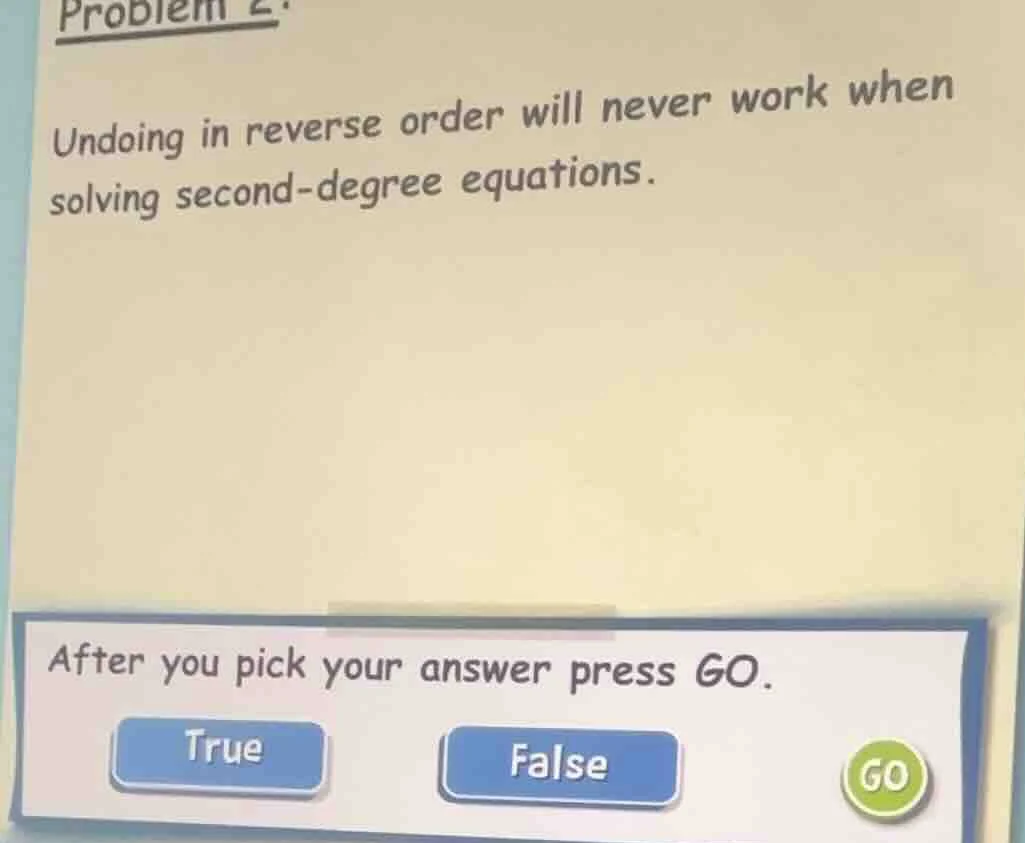 problem 2. undoing in reverse order will never work when solving second…