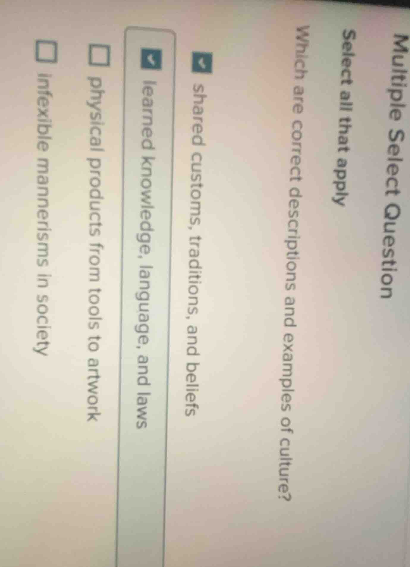 multiple select question select all that apply which are correct descri…