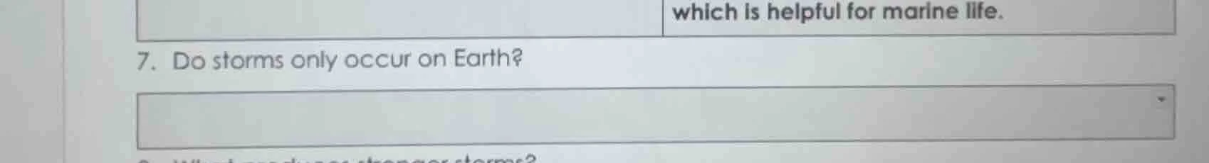 7. do storms only occur on earth?