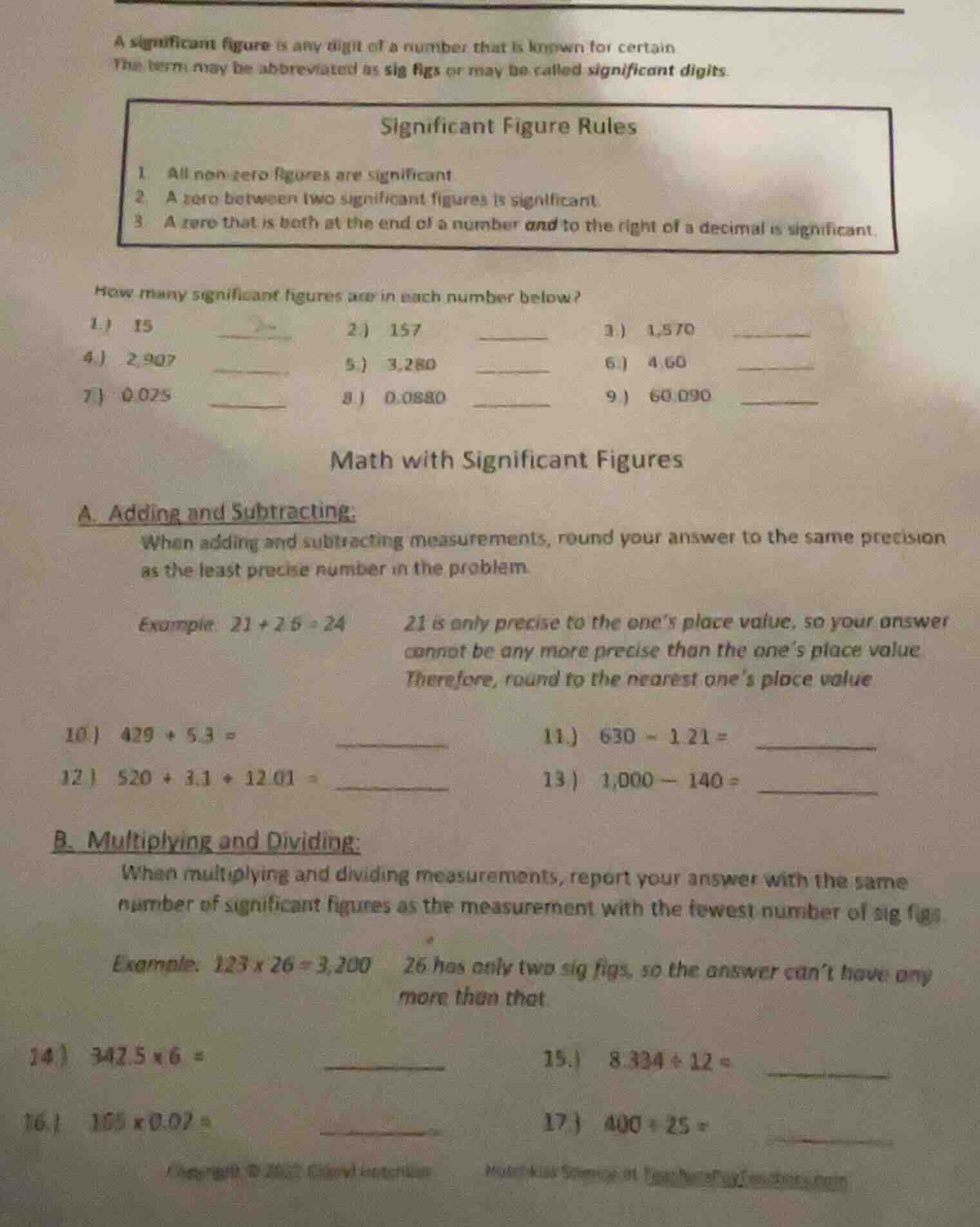 a significant figure is any digit of a number that is known for certain…