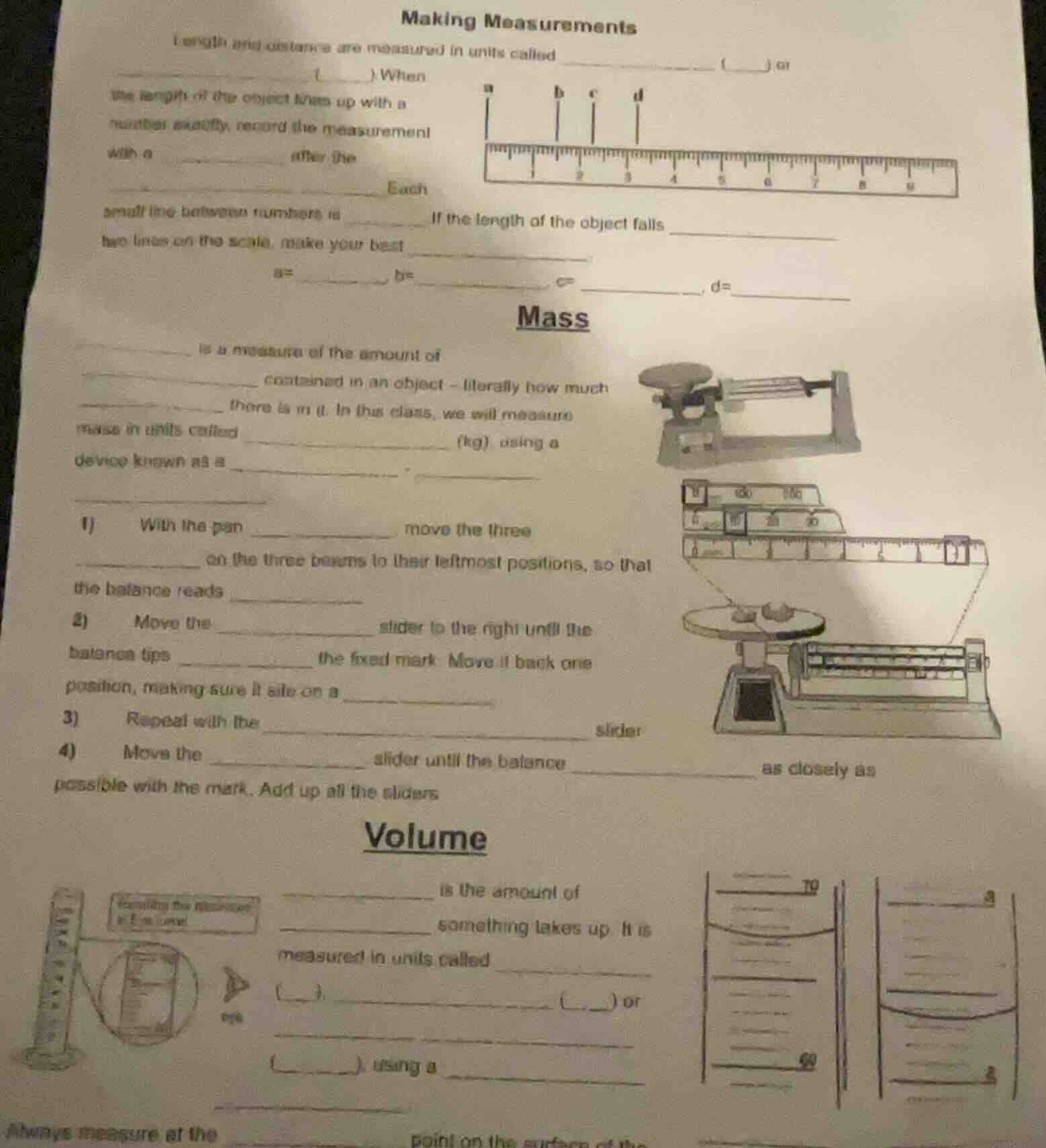making measurements length and distance are measured in units called __…