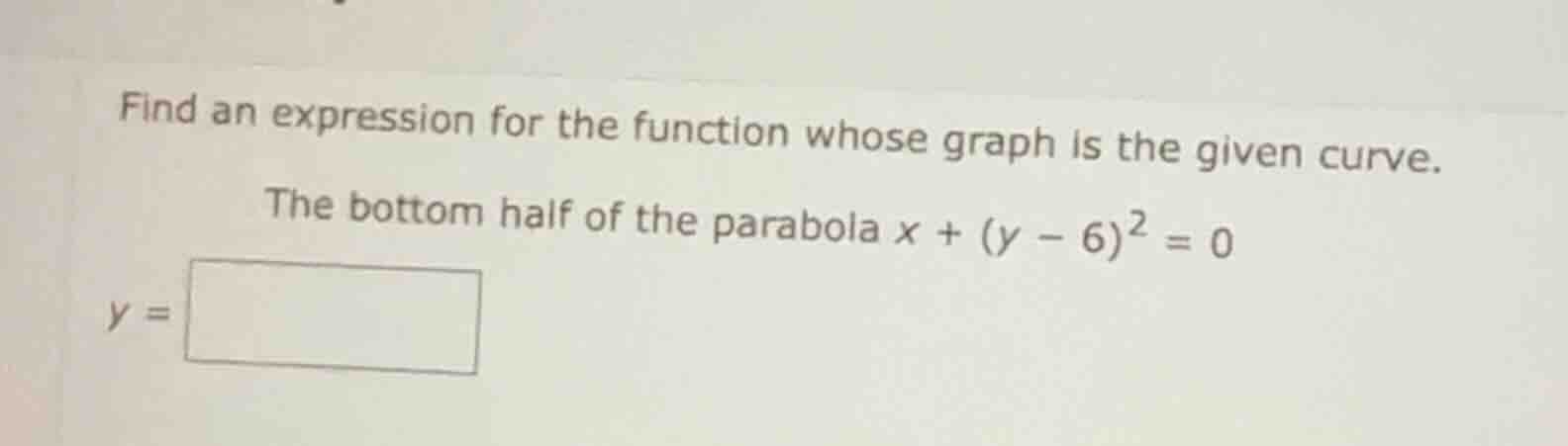 find an expression for the function whose graph is the given curve. the…