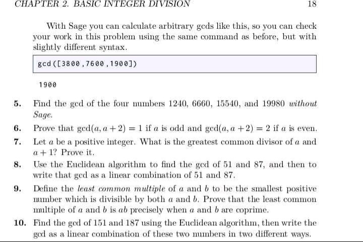 chapter 2. basic integer division 18 with sage you can calculate arbitr…