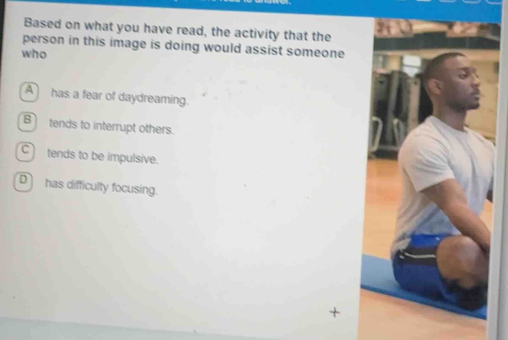 based on what you have read, the activity that the person in this image…