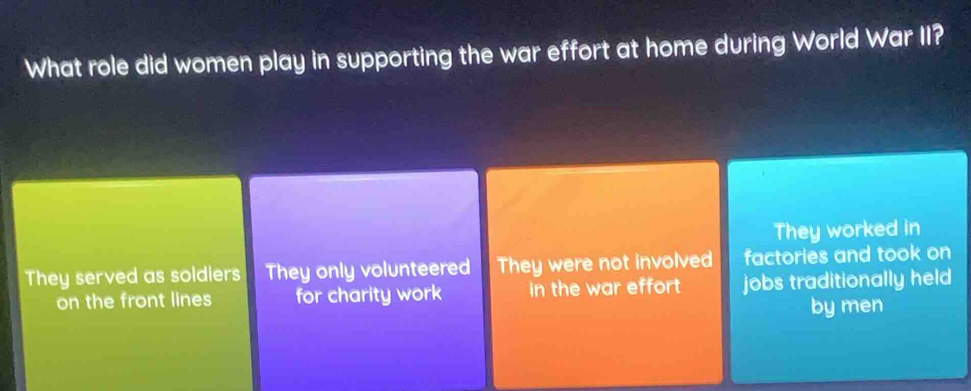 what role did women play in supporting the war effort at home during wo…