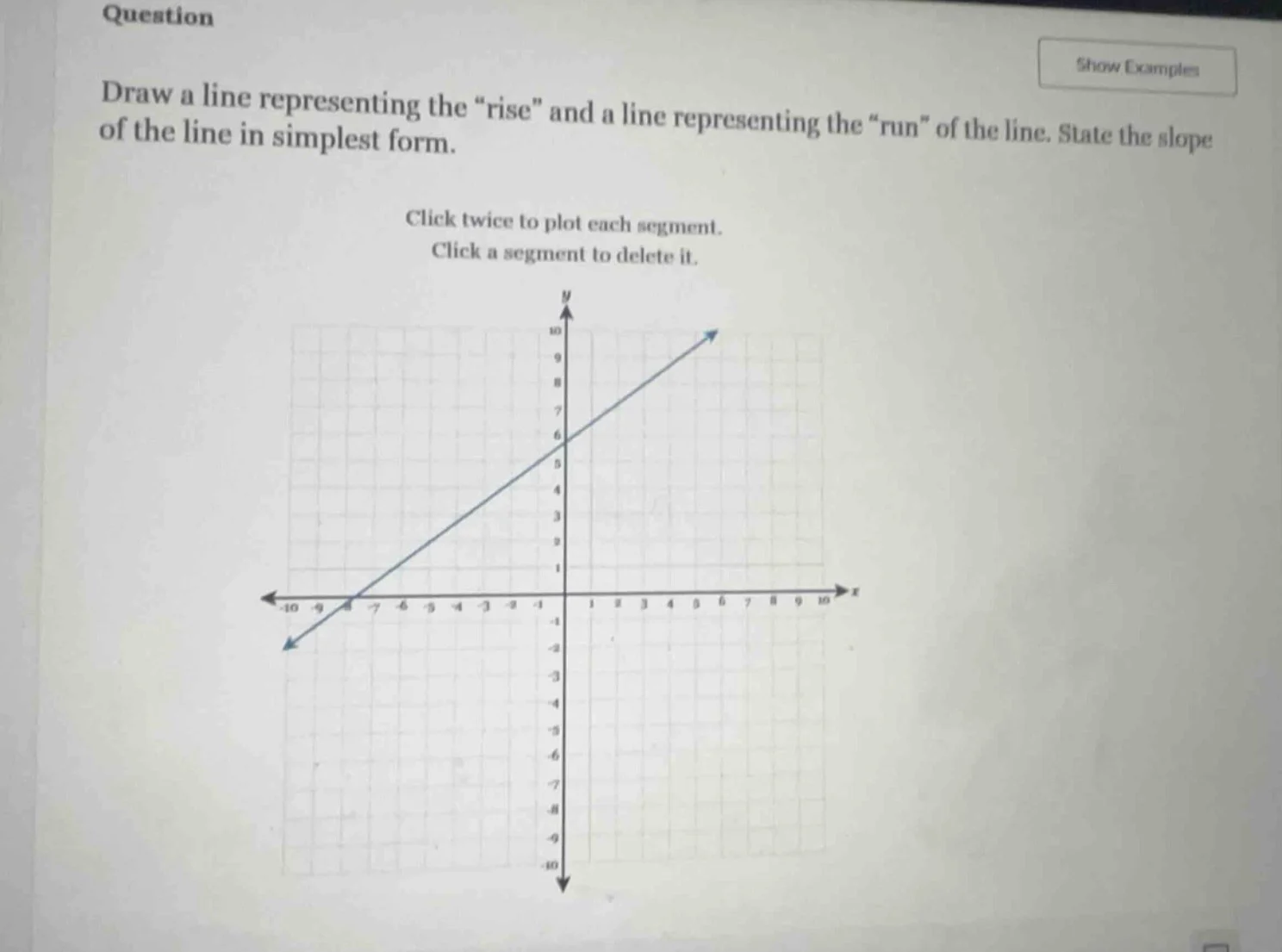 question draw a line representing the ise\ and a line representing the …