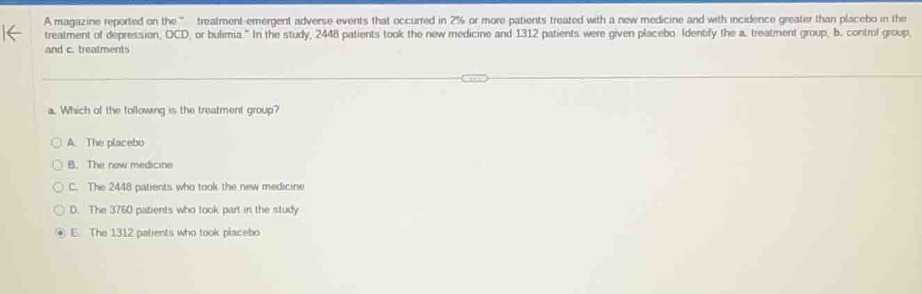 a magazine reported on the \ treatment - emergent adverse events that o…