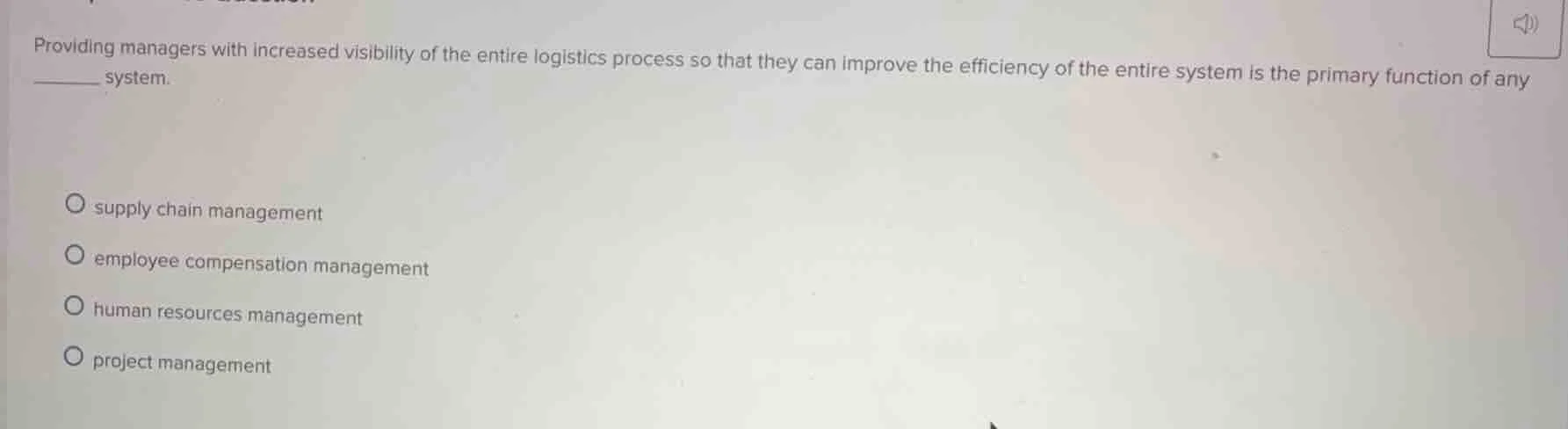 providing managers with increased visibility of the entire logistics pr…