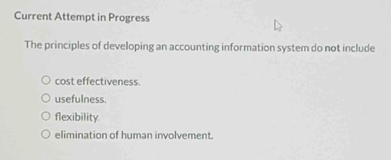 current attempt in progress the principles of developing an accounting …
