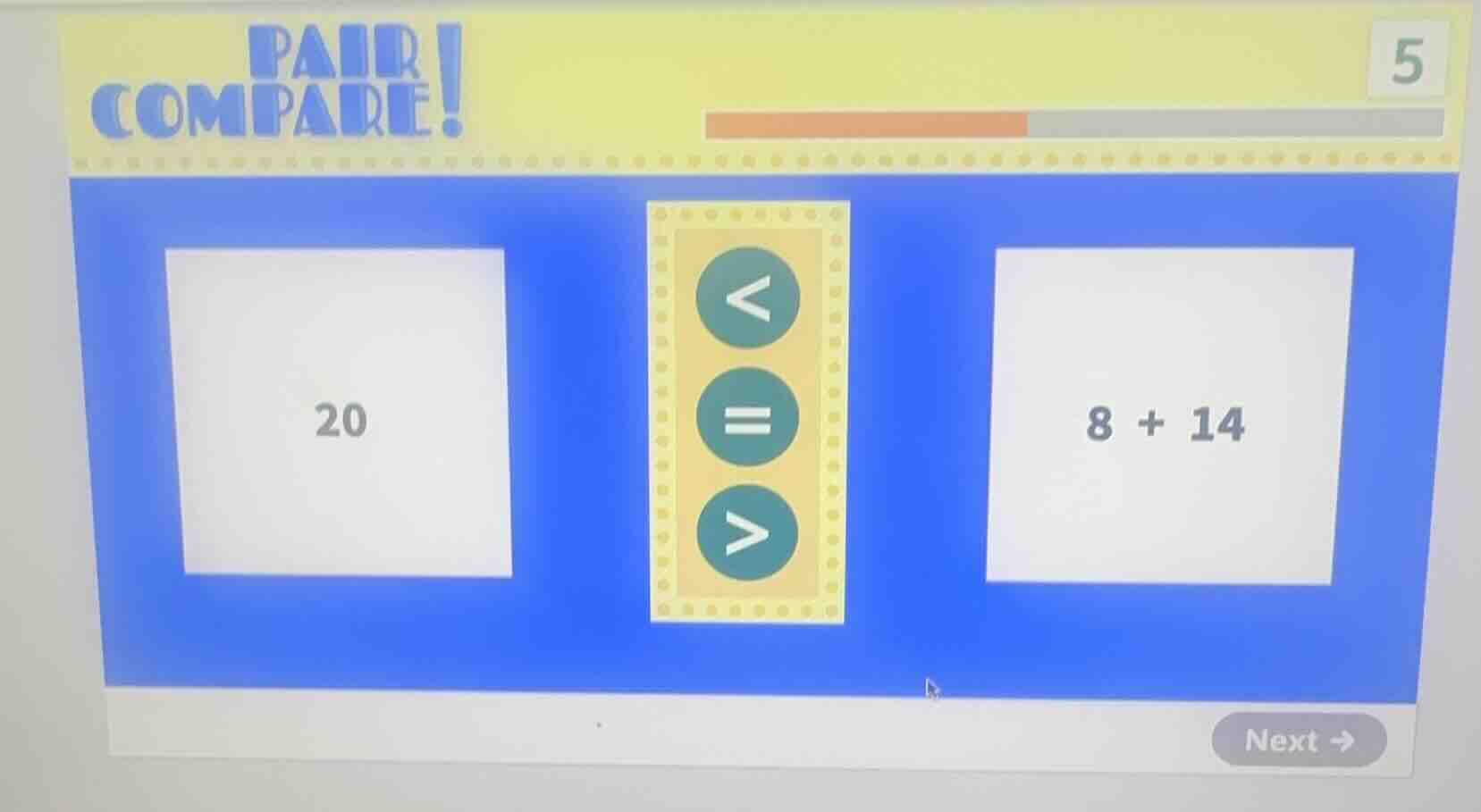 pair compare! 20 8 + 14