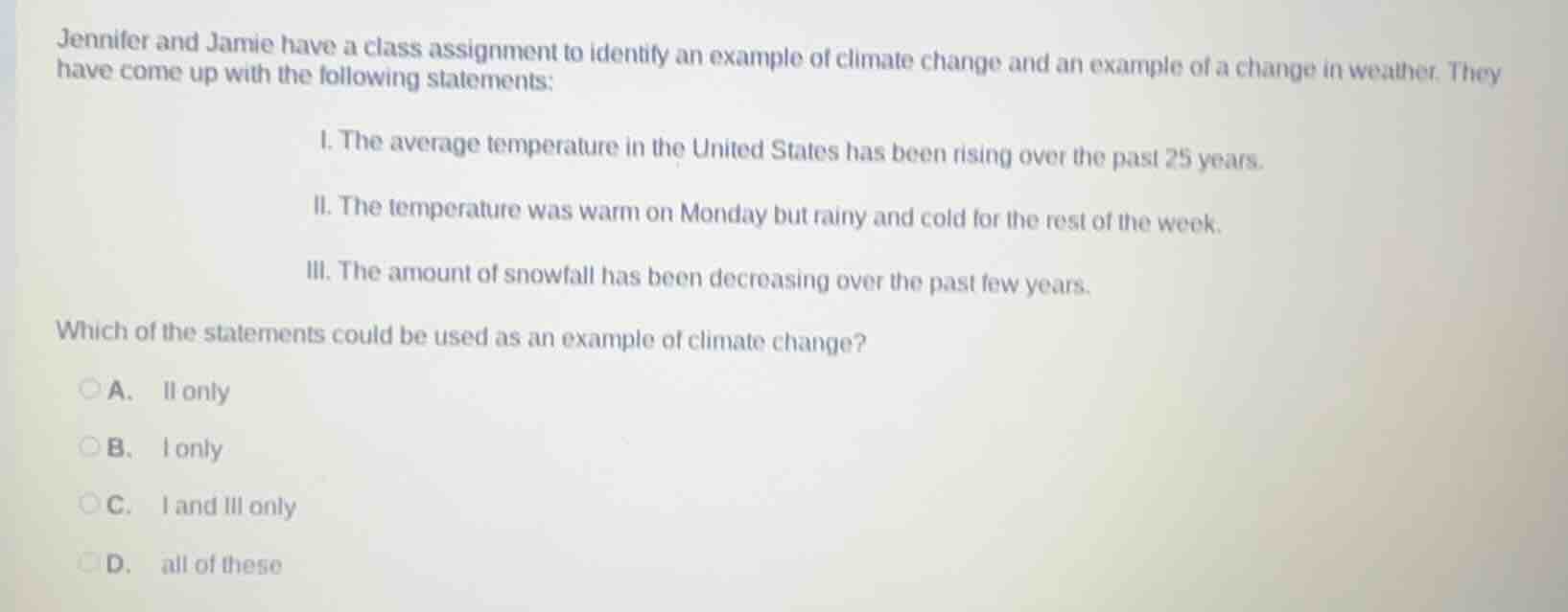 jennifer and jamie have a class assignment to identify an example of cl…