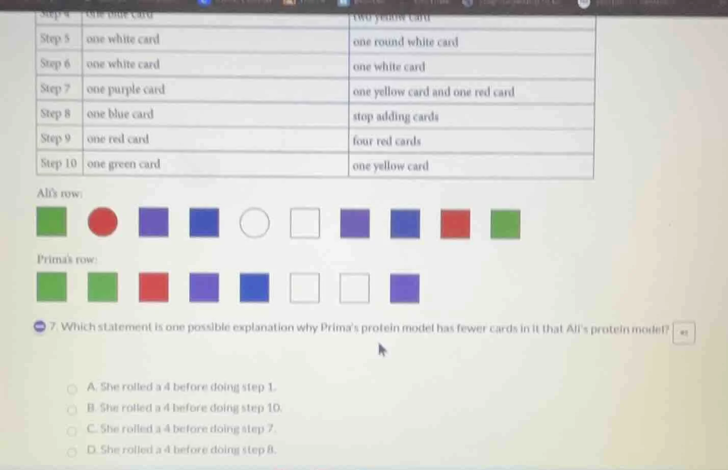 step 5 one white card one round white card step 6 one white card one wh…