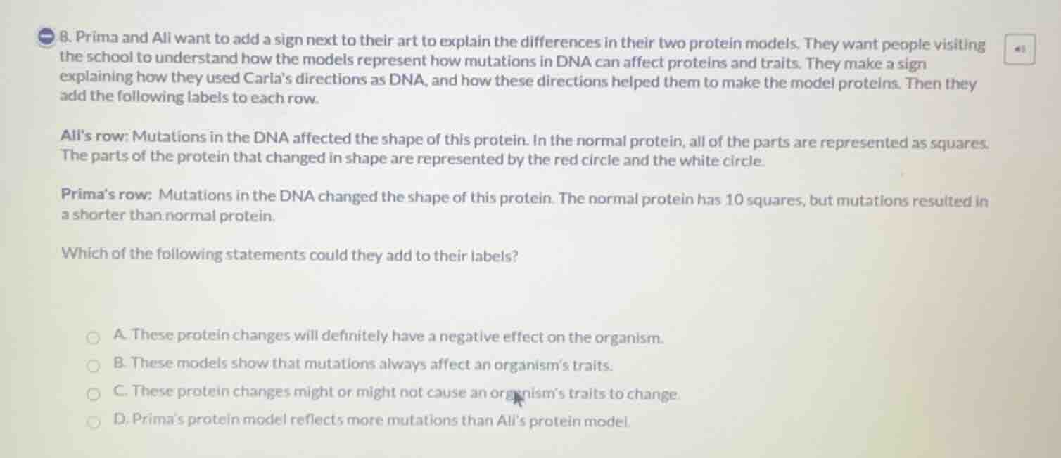 8. prima and ali want to add a sign next to their art to explain the di…