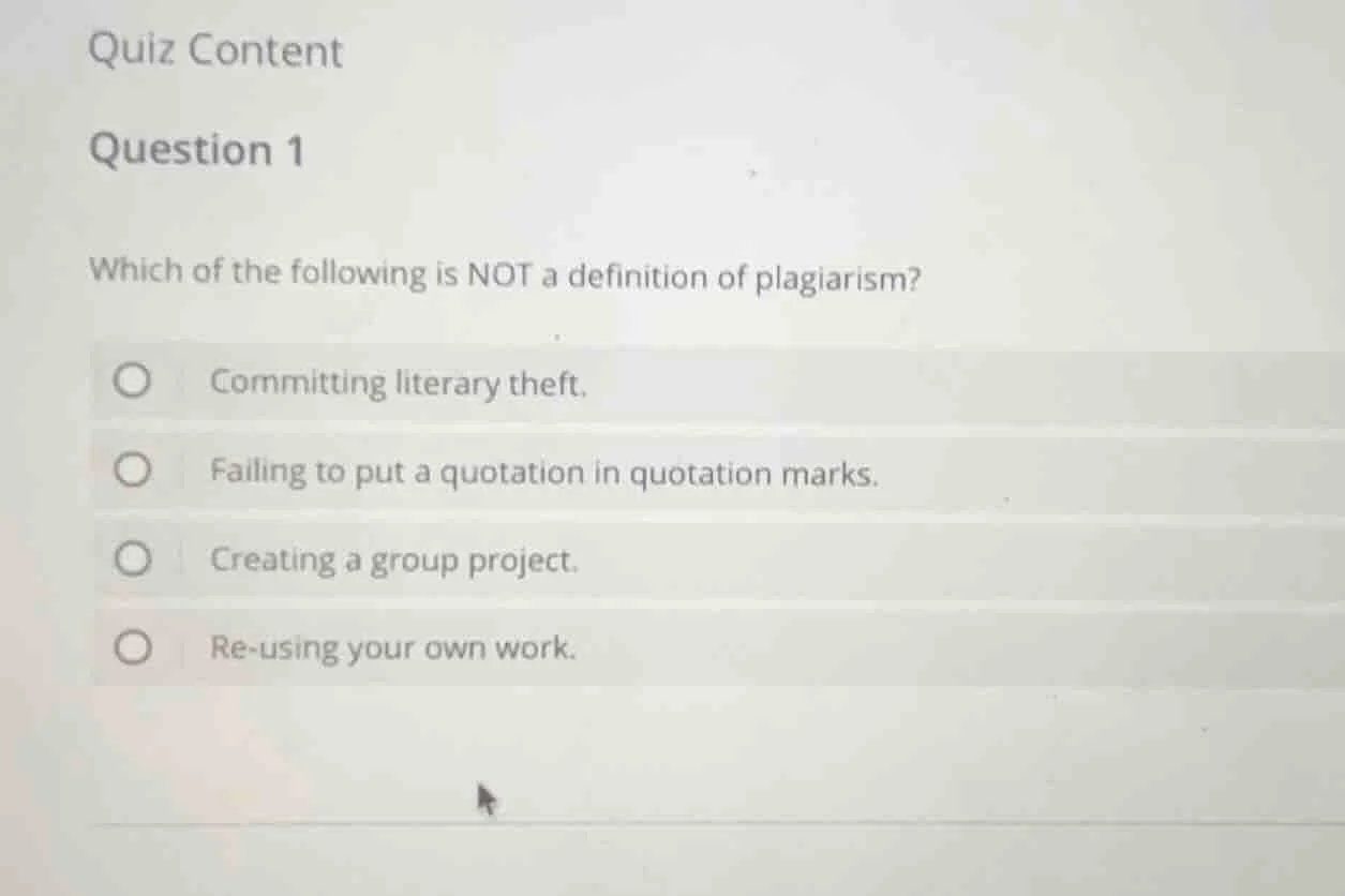 quiz content question 1 which of the following is not a definition of p…