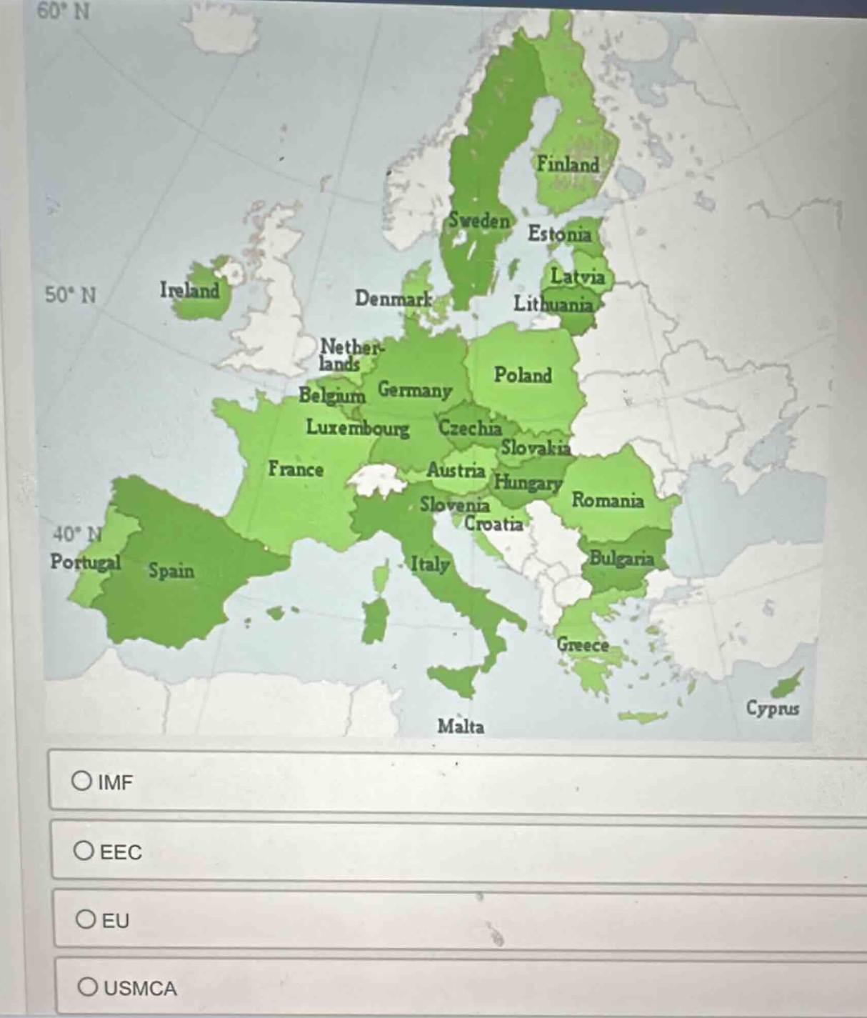 the map shows a region with countries like ireland, sweden, finland, et…